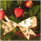 Holly Bow Christmas Decorations